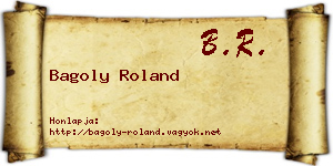 Bagoly Roland névjegykártya